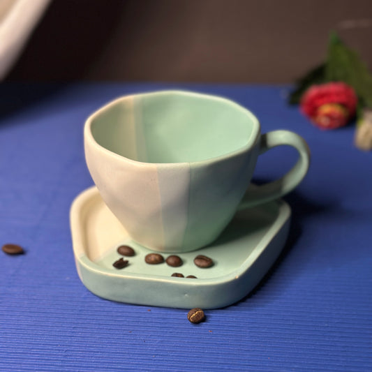 Mint Cup and Saucer Set