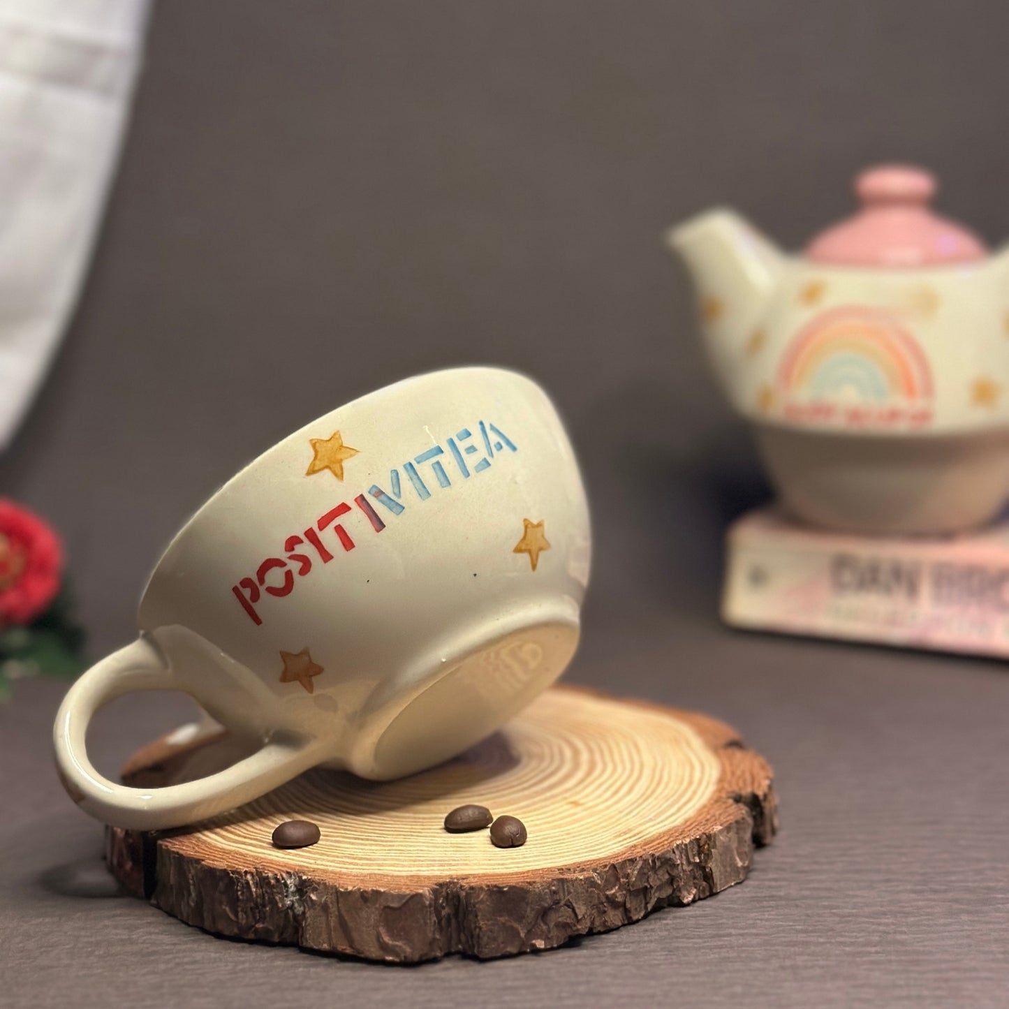 Rainbow PositiviTEA Ceramic Tea Pot